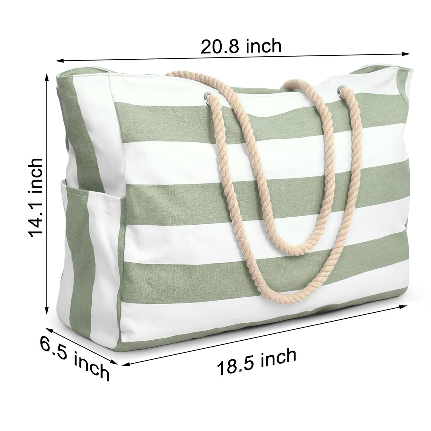 Becokan Beach Bags for Women Large Waterproof Beach Tote Bag Zipper Beach Bags Waterproof Sandproof Swim Pool Bag Large Tote