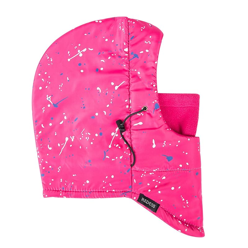 Winter Windproof Baby & Kids Balaclava Ski Mask with Thick Fleece Face Cover - Point Rose Variation