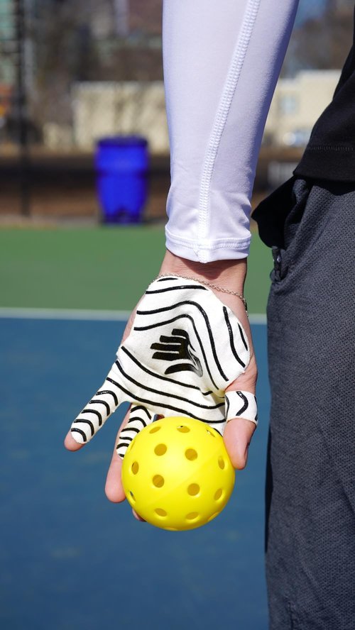 Shadowz Grips: Patented Athletic Hand Tape - 8 Hand Grips for Any Activity (weight lifting, golf, pickleball and more) (White-Blue, Medium)
