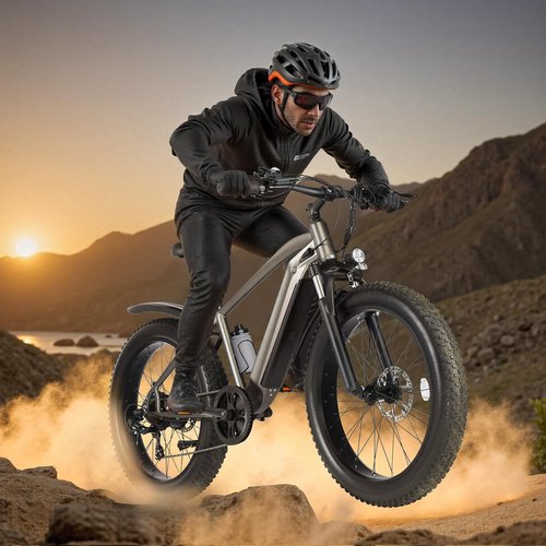 TKLINS Electric Bike for Adults, 28MPH Max Speed Fat Tire Dirt E-Bikes, 1500W Peak Motor Ebikes, 48V14.5AH Battery 7 Speed 40 Miles Max Range E Bikes for Mountain, Commuting