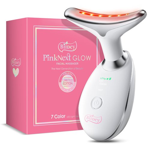 Facial Massager, Red Light Therapy for Face and Neck, Face Lift Device for Skin Care, Self Care Microcurrent Facial Device, Lymphatic Drainage Massager, True Beauty Glow Sculptor Double Chin Gha Sha