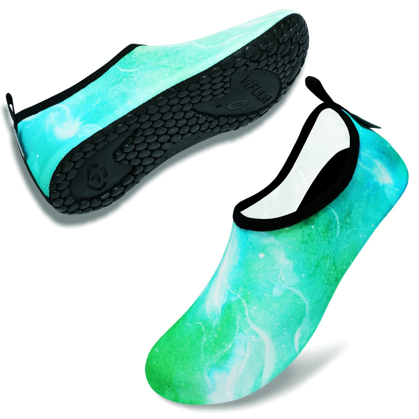 VIFUUR Water Sports Unisex Shoes Marble Green - 9-10 W US / 7.5-8.5 M US (40-41)
