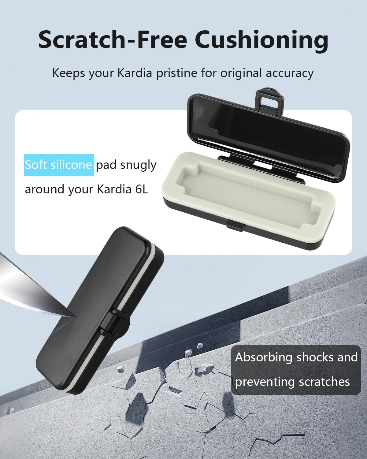 Kardia Mobile Case Only for KardiaMobile 6L EKG Heart Monitor, KardiaMobile 6L Case with Silicone Pad for Travel and Portable, Protect Kardia (CASE ONLY)