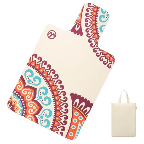 MicaYoung Pilates Reformer Mat Cover Non-slip for Pilates Reformer Workout 1mm/0.04" Thick with Carry Pouch, Beige