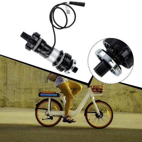 Replacement E-Bike Axle Metal SR PA231.32.ST.C Steel Torque CenterAxle Sensor About 350g/set Electric Bicycles, for Bafang Electric Bicycle Torque Sensor, 6PIN Cable, 73mm Bottom