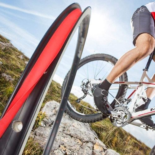 Okared 2 Pack Bicycle Rim Strip Rim Tape 26"/27.5"/29" for Road Bike MTB Mountain Bike Tube Protector Liner (Red, 26in)