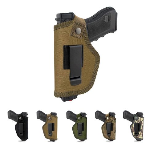 Concealed Carry Holster Metal Clip IWB OWB Holster Waistband Airsoft Pistol Handguns Holster for Right Left Hand Draw (Tan)