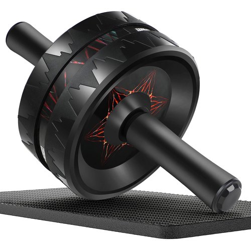 AB Roller Wheel - Ab Roller for Abdominal Workout and Core Strength Training, Portable Ab Wheel Roller Exercise for Men Women Fitness Lover, No Noise Ab Wheels with Thick Knee Pad for Home Gym &Travel