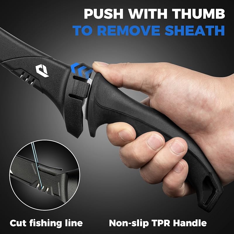 2pc Fishing Knife Set - 7" Fillet Knife & 5" Bait Knife with Sheaths (Variation of THIS listing)