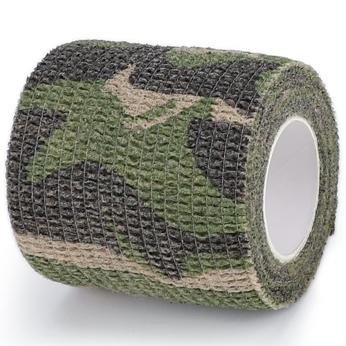 DROK 4 Roll Camo Grip Tape, 1.97in x 14.76ft Adhesive Stretch Cohesive Camo Tape for Outdoor Athletic Sports Bicycle Hockey Skateboard Scooter Bat, 4.92Yard Waterproof Protective Bandage Cover