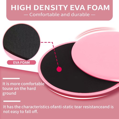 Pink Core Workout Sliders 2PCS - Exercise Sliders for Working Out