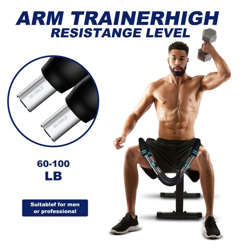 Pro-Grade Twister Arm Trainer- 60-110lb Adjustable Arm Chest Exerciser for Men,Portable Spring Resistance Chest Workout Equipment,Power Twister Bar with Anti-Slip Grips for Home Gym Strength Training