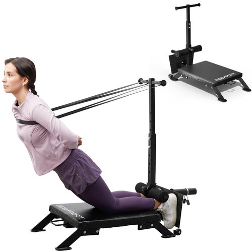 Cofiyard Nordic Curl Machine, Adjustable Hamstring Curl Bench, Glute Machine with Bands and Transport Wheels, Reverse Hyperextension Machine Home Gym