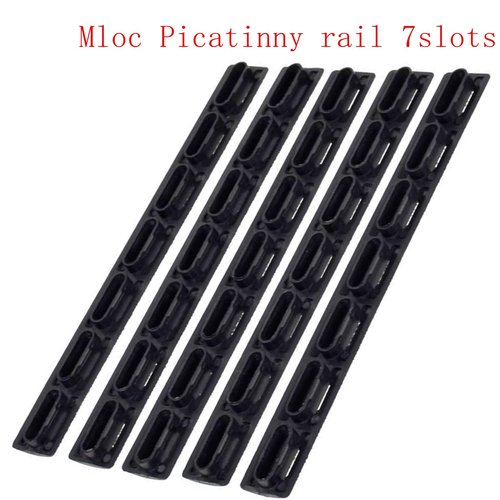 LOTGAUEN Picatinny Rail Polymer 5Pack Polymer Rail for M-Rail Black