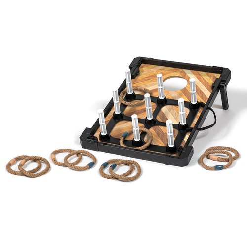 EastPoint 3-in-1 Bean Bag Toss, Tic Tac Toss, Ring Toss Game Set
