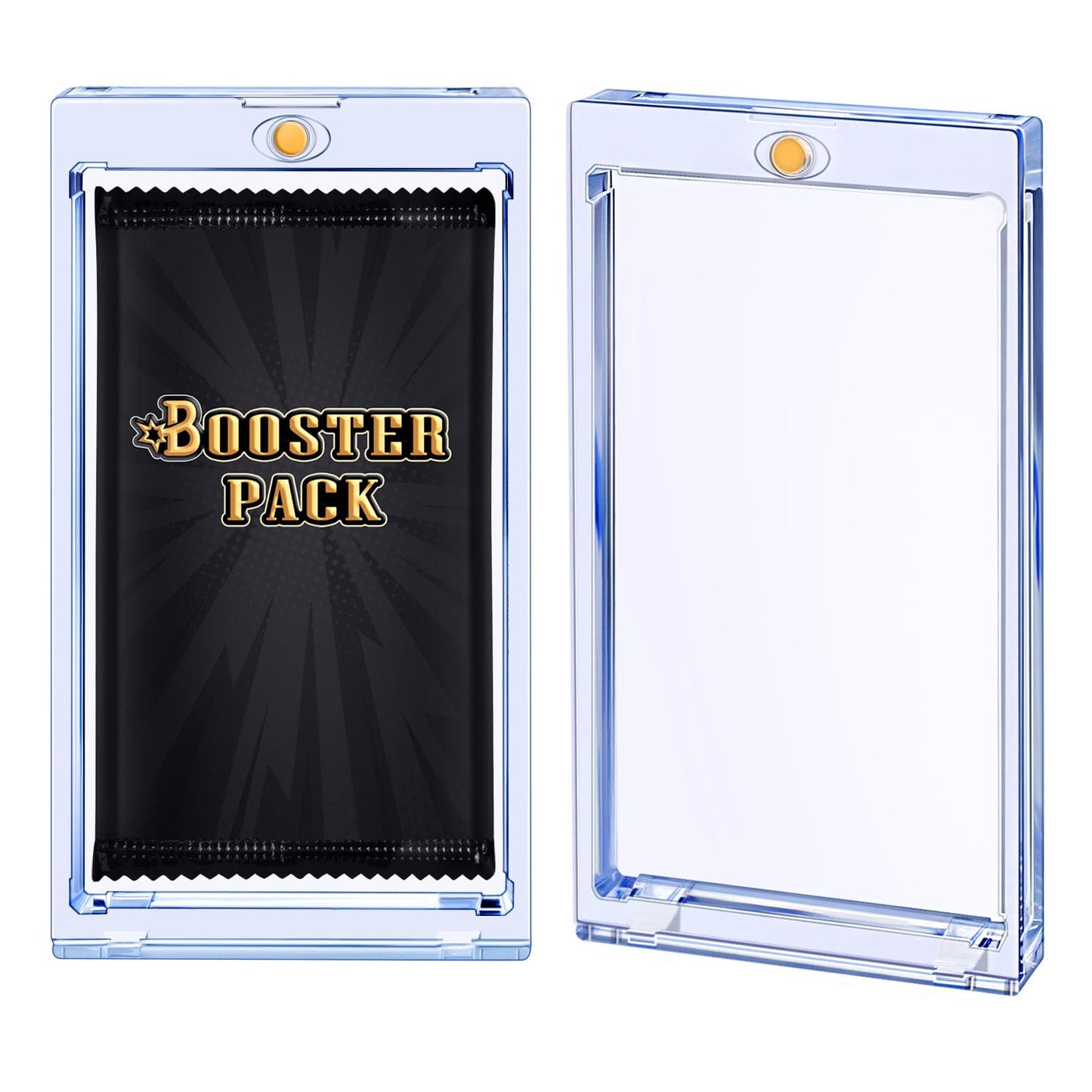 2 Pack Card Booster Pack Display Holder, Magnetic Card Holder for Card Booster Pack, UV Protection