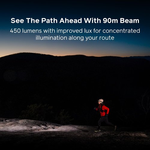 BioLite Dash 450 Rechargeable 450-Lumen HeadLamp, Midnight Grey