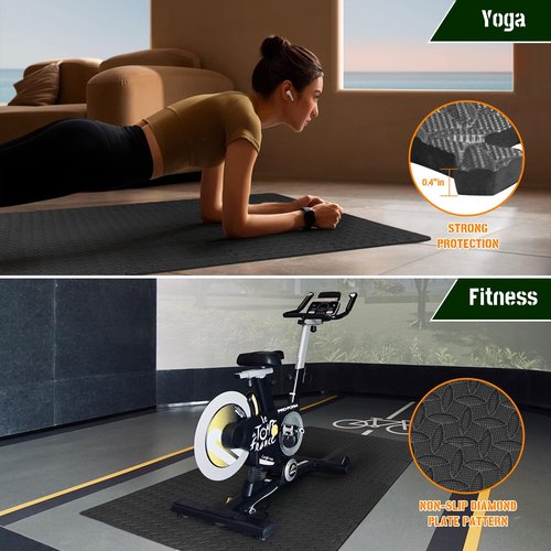 Gold Water Trading GWT Puzzle Exercise Mat, EVA Foam Interlocking Floor Tiles for Home Gym, Workout Equipment, Treadmill, Protective Flooring, Fit Tile 24 SQ FT (6 Pcs)