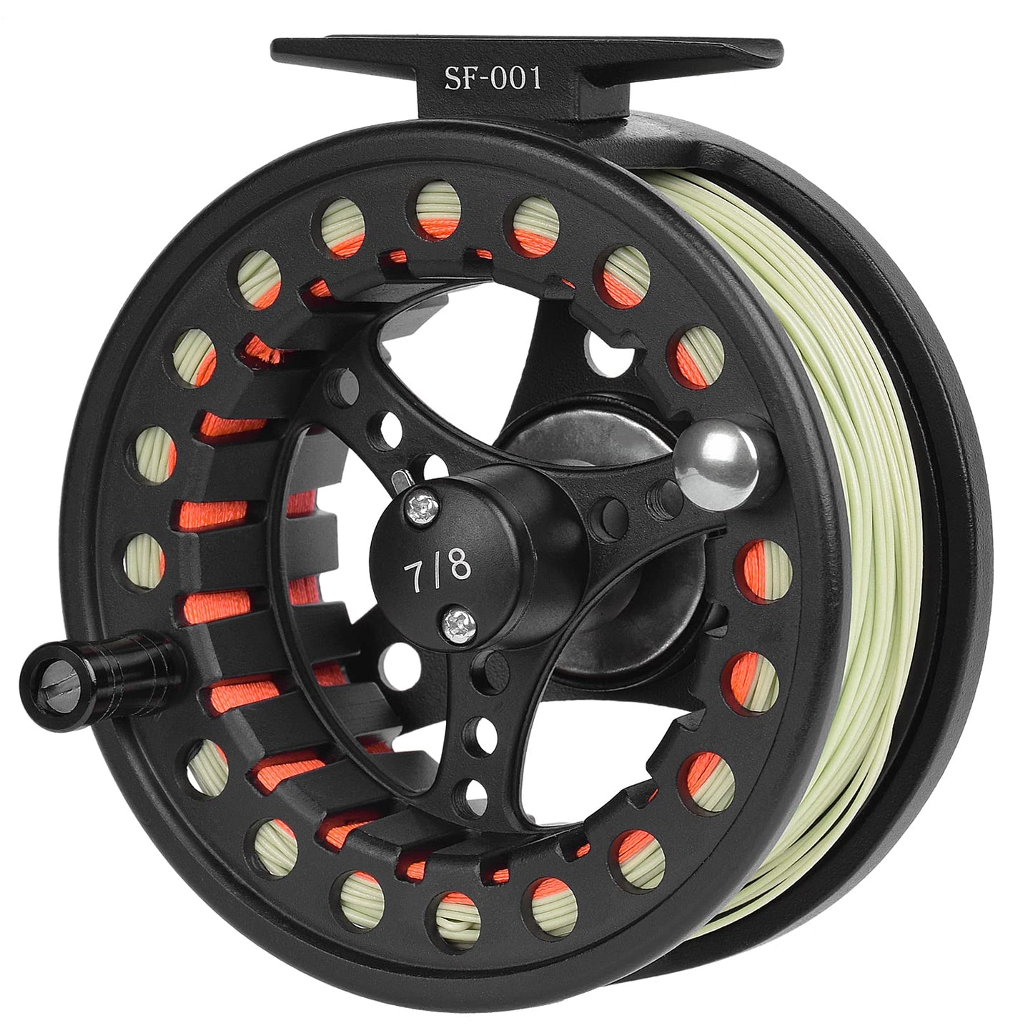 SF Large Arbor Fly Fishing Reel with Aluminum Alloy Body 5/6wt Die-Cast Fly Reel Matt Black