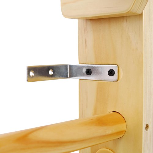 Wooden Swedish Ladder Stall Bars – Adjustable Pull-Up Bar for Gymnastics, Physical Therapy, Strength Training & Home Fitness – Durable Beech & Pine Wood, Wall-Mounted