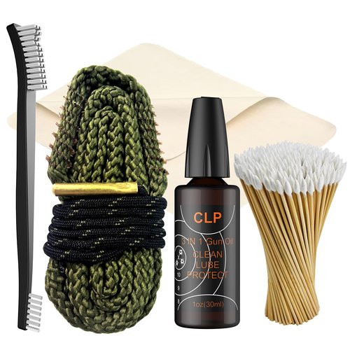 Wokonl Bore Cleaner Gun Cleaning Kit for 9mm/.357/.38 Cal,Gun Cleaning Supplies with Gun Brushes, Gun Cloth,Cleaning Picks, Gun Cleaning Supplies Storge in a Plastic Toolbox