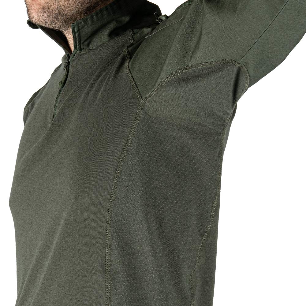 LA Police Gear LAPG Men's Combat Shirt, Long Sleeve Combat Shirt for Men, Comfortable & Lightweight Uniform Shirt