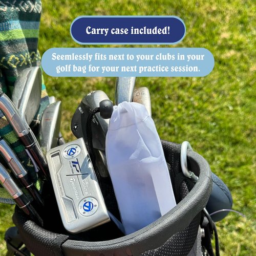 Swing Minder Putting Rail & Golf Stance Training Aid 2-in-1 | Golf Alignment & Putting Ruler 36 Inches with Carrying Case