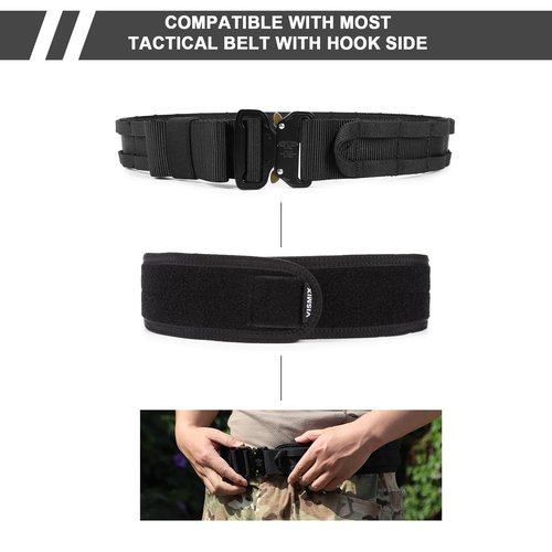 VISMIX Tactical Anti-Slip Pad Inner Belt with Loop System - Compatible for MOLLE Battle Belts Equipped with Outer Hook Fasteners