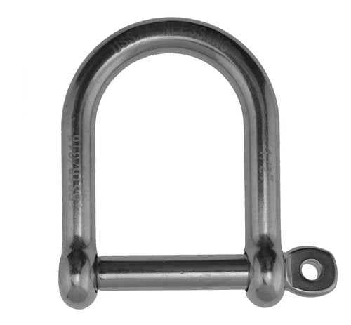 US STAINLESS Stainless Steel 316 Wide D Shackle (1/2" Wide D)