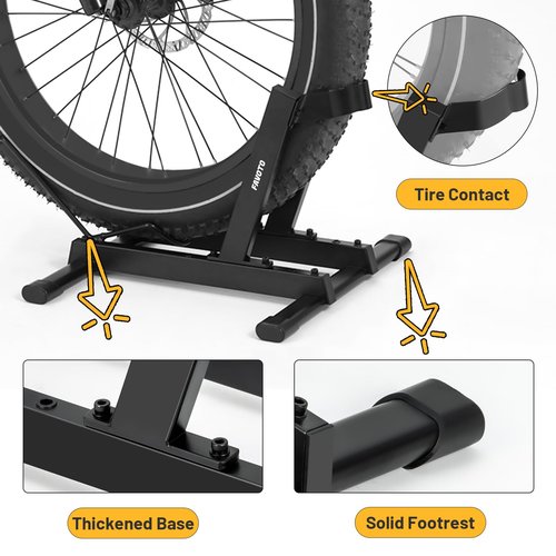 Favoto Floor Bike Stand – Ebike Parking Rack, Road & Mountain Bike Stand, Fits 20"-29" Wheels (Fat Tire Compatible), Ideal for Indoor & Garage Use