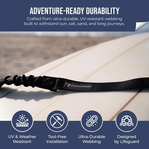 T-Pull Quick-Release Tie-Down Strap – Fast, One-Handed Strap System for Surfboards, Paddleboards, Kayaks & Roof Racks – Ultra-Durable, Easy to Use, No Knots or Hassle