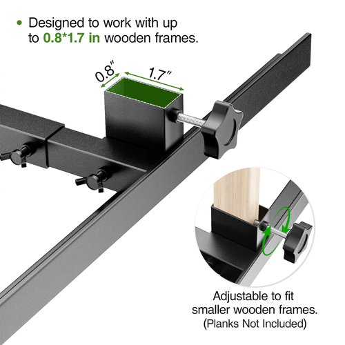 Niffgaff Adjustable Shooting Target Stand ??Heavy-Duty Metal Target Holder for Paper Targets, Adjustable from 10" to 24", Includes Ground Stakes & Clips (Planks Not Included, 2 Pack)