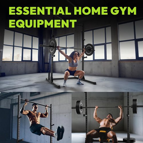 HANDBODE Power Rack with Pull Up Bar, Multi-Functional Power Cage for Home Gym, Heavy Capacity Adjustable Squat Rack Fit 6 FT, 7 FT Barbell, Weightlifting, Strength Training, Bench Press