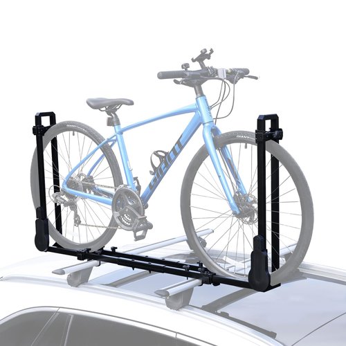 GATHERSKY Roof Bike Rack Mount Upright Rooftop Bike Rack with Two Arms 1 Bike Carrier Car Roof Bicycle for Car SUV Only Suitable for Removable Crossbars