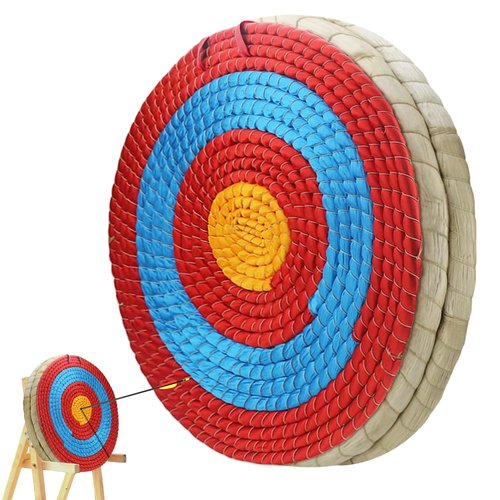 Cifupy Traditional Hand-Made Archery Target 3 Layers Straw Archery Target,Arrow Target for Recurve Bow Longbow for Outdoor Hunting Shooting Practice Archery (20 Inch Targets for Backyard)