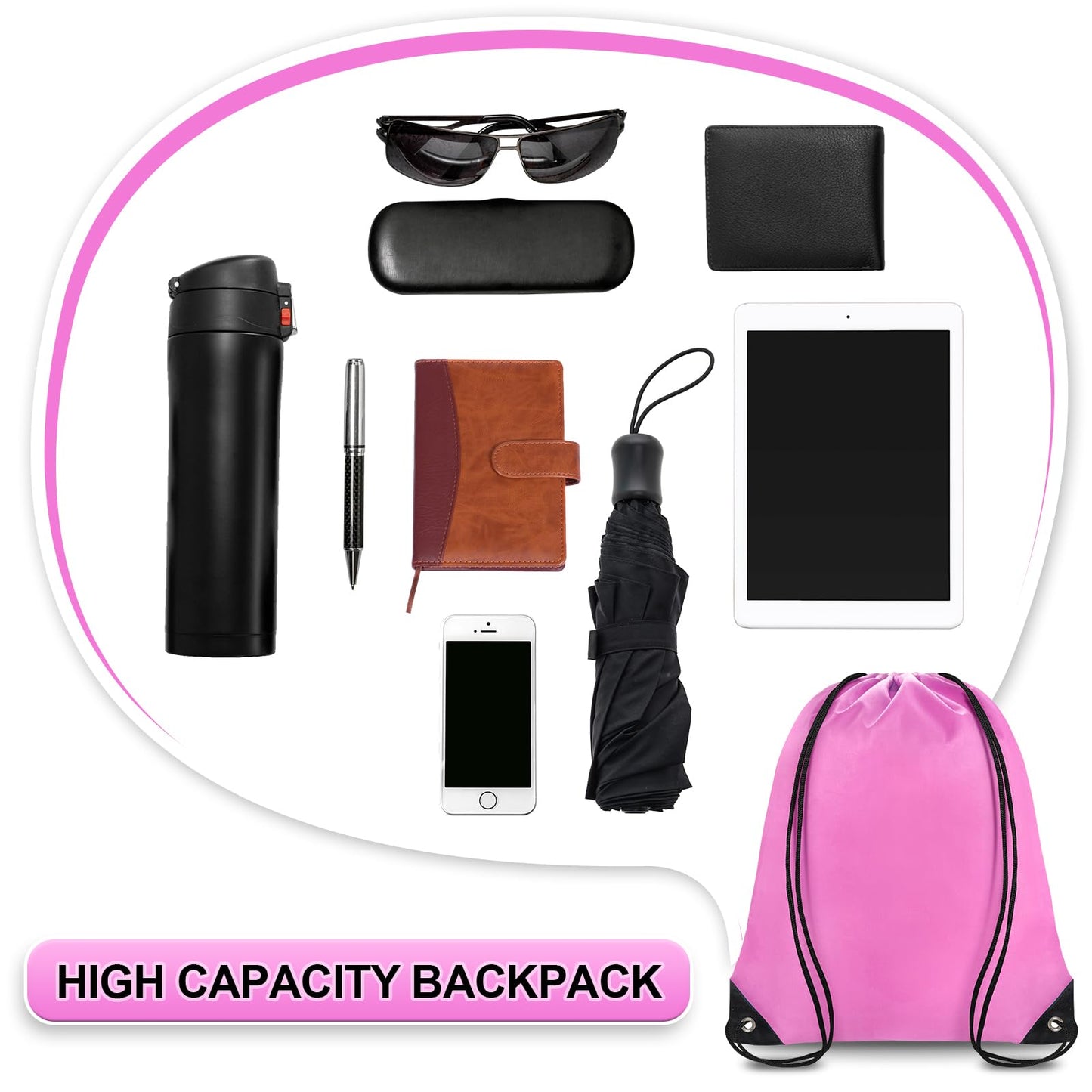 Grneric 28 Pcs Drawstring Backpack Bulk String backpack Drawstring Bags Cinch Sack Gym Sport Traveling String Bag for Men Women