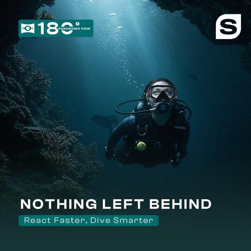 Scuba Prime Pano 3 Scuba Diving Mask, Tempered Glass Snorkel Mask Three-Window Scuba Mask No-Leak Dive Mask Silicone Skirt Diving Mask for Snorkeling and Scuba Use, TransBlack
