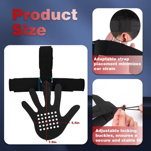 Hand in Your Face Basketball Mask, Upgrate 3D Eye-Blocking Adjustable Anti-Slip Training Mask, Shooting Dribble Basketball Training Equipment, Fit for Kids/Adults