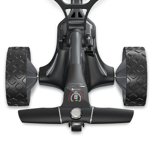 Motocaddy M7 Remote Electric Golf Caddy - Electric Golf Push Cart with Remote, All-Terrain Ready, Automatic Downhill Control, and Long-Lasting Battery - Accessories Included (Black)
