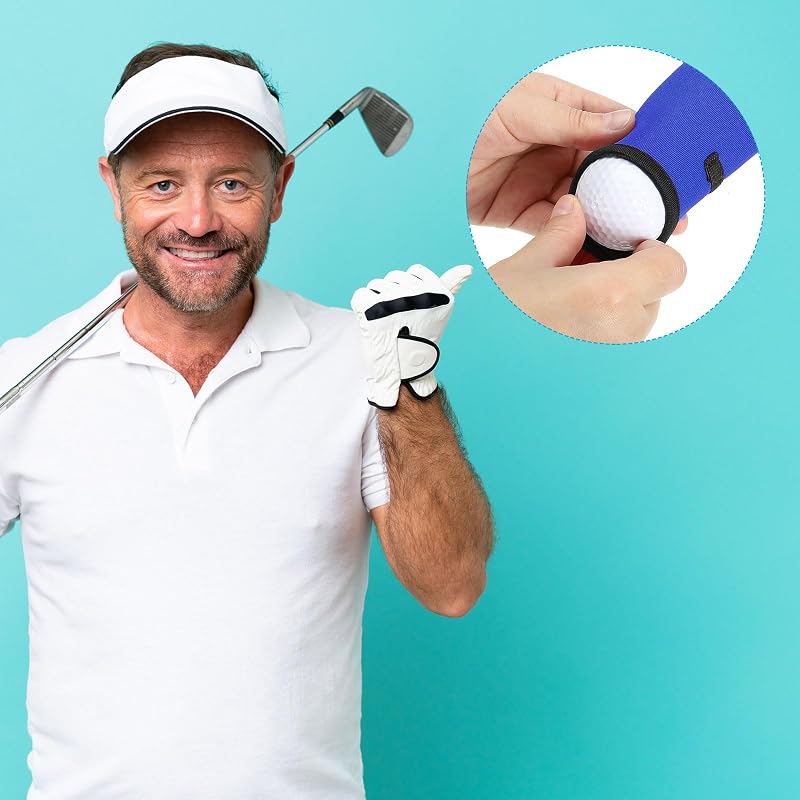 PATIKIL Golf Ball Carry Bag Pouch with Clip – Neoprene Ball & Tee Holder, 3 Balls/3 Tees, Black or Blue