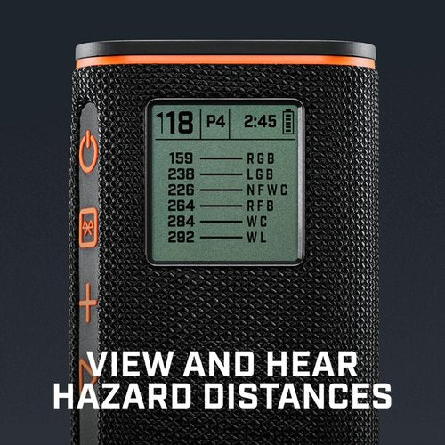 Bushnell Golf Wingman View GPS Speaker | LCD Screen, Magnetic Mount, Music & Audible Distances for 36,000+ Courses, Wireless Remote, 36-Hole Battery, Hazard Info, Signature Series Golf Towel