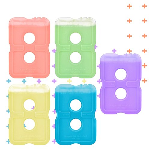 Healthy Packers Ice Pack for Lunch Box - Freezer Packs - Original Cool Pack (Set of 5) | Slim & Long-Lasting Ice Packs for Your Lunch or Cooler Bag (Combo)
