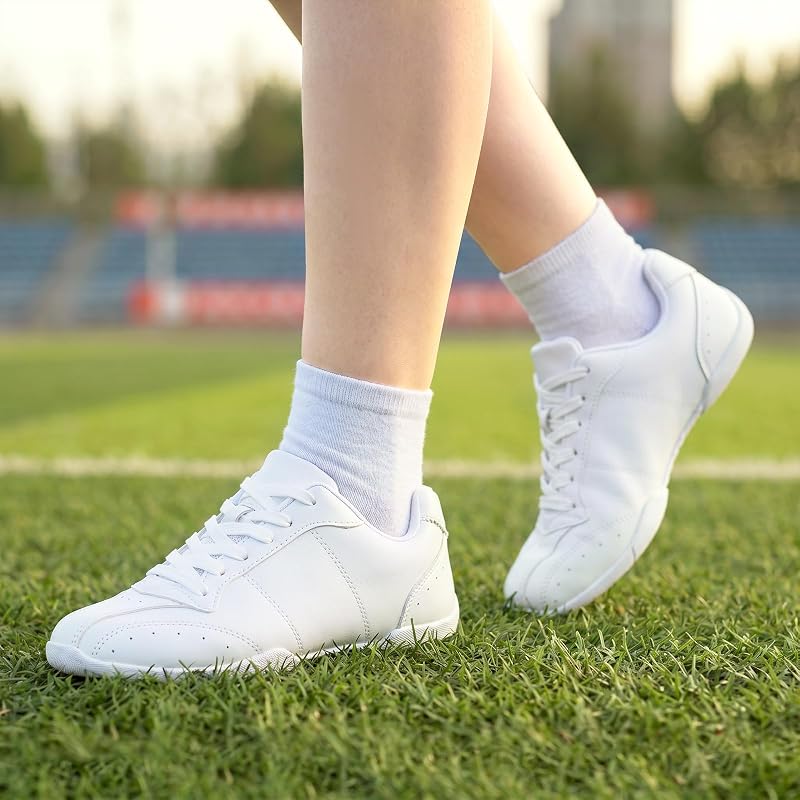 ZVC Cheer Shoes for Women & Girls White Cheer Sneakers - Variation White-Adult+9