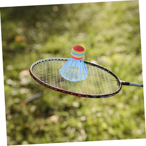 VANZACK 12Pcs Badminton Shuttlecocks for Durable Plastic Birdies for Play Lightweight Portable Rainbow Birdie Balls Set