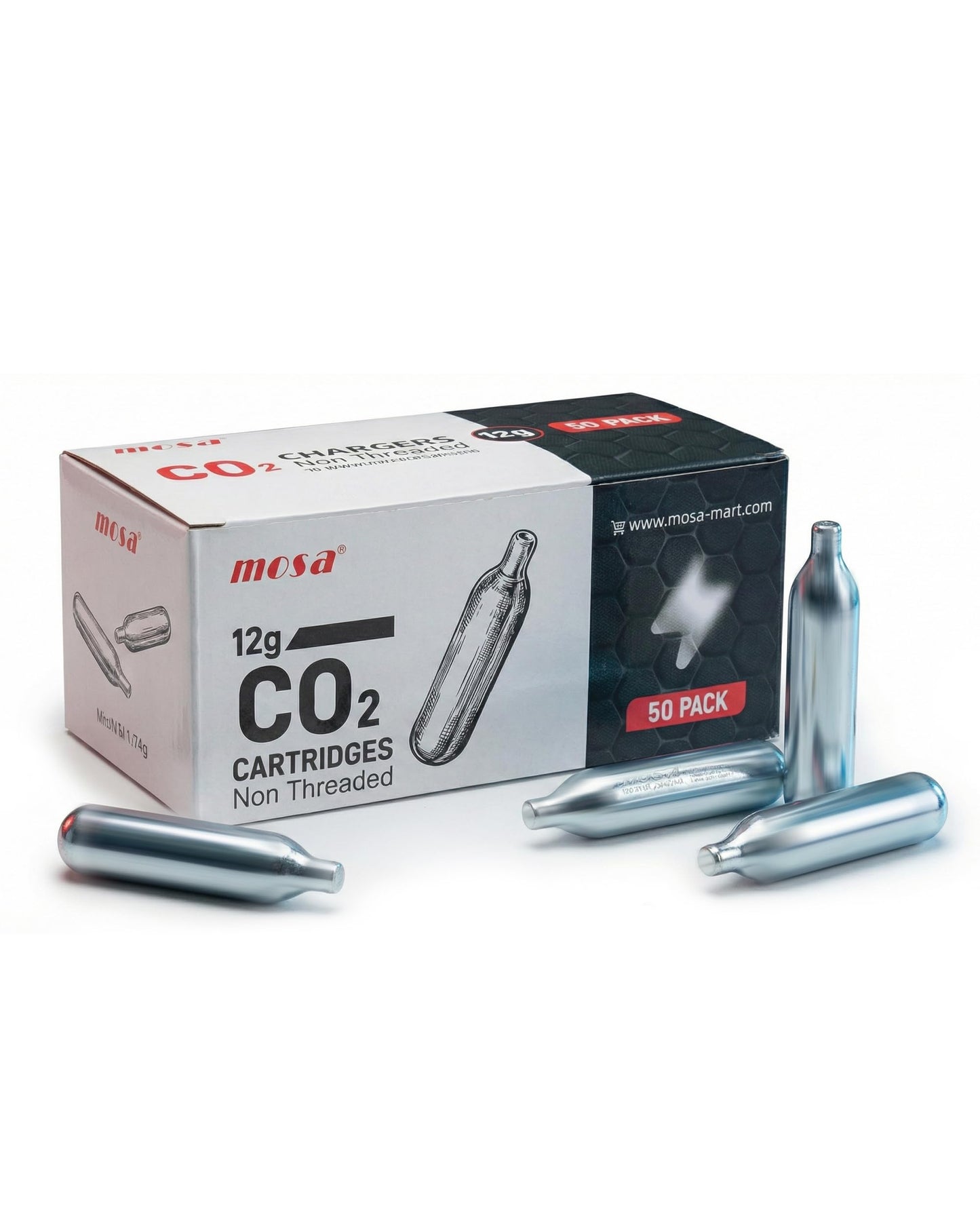 Mosa 12g CO2 Cartridges 50-Pack