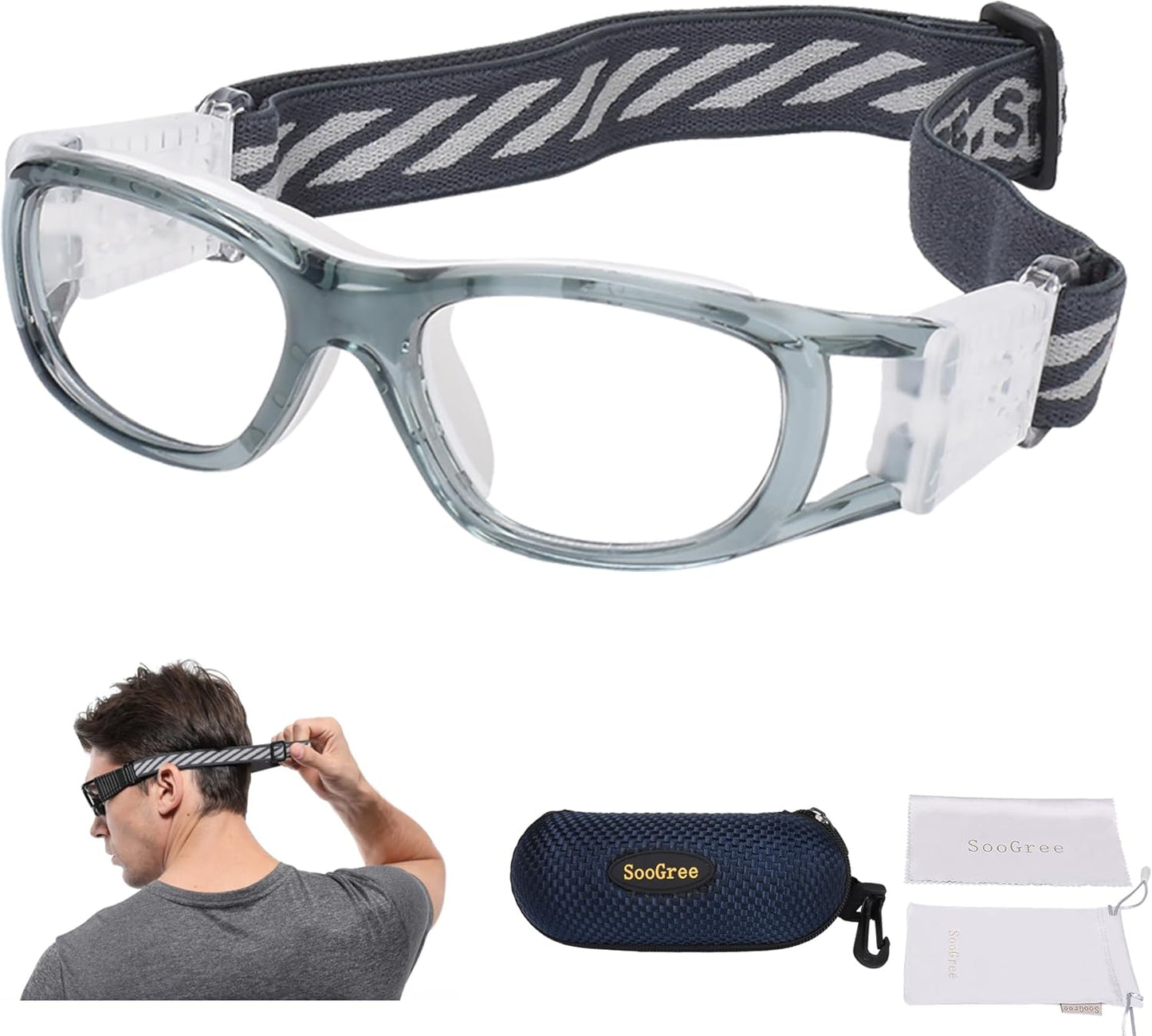 ''N/A'' Kids Sports Glasses Basketball Football Safe Training Goggles Anti Fog 7-12