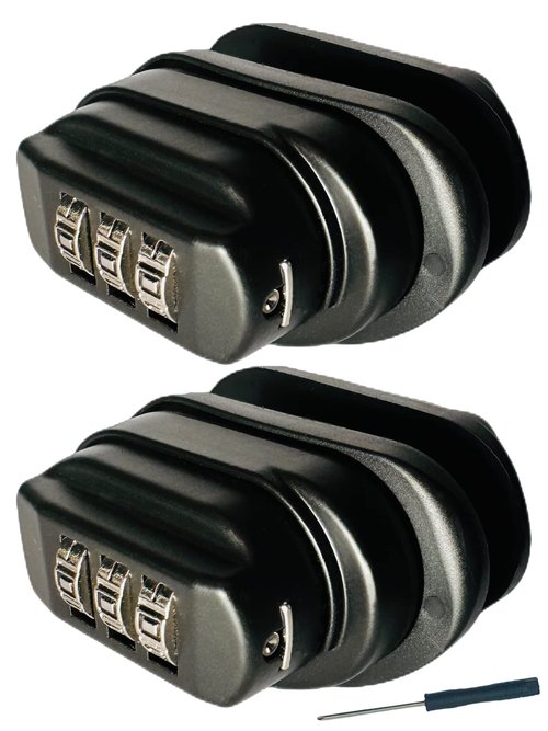 Lockforall Gun Trigger Lock, 3 Digit Set Own Combination Lock Password- Universal Fits with BB Gun Firearms Shotgun, Handgun, Pistol. (Black*2 Pack)