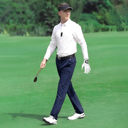 DUFFOBAN Men’s Golf Gloves Left Hand for Right Handed Golfer, Leather Golf Gloves with Extra Grip Soft Fit Breathable Comfortable White Golf Glove, XXX-Large