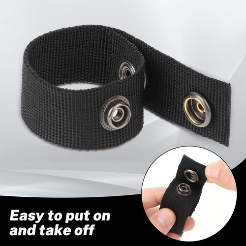 BOHUIZ 6 Pcs Belt Keepers for Duty Belt, 2¼" Wide Nylon Belt Keeper with Double Snaps, Security Tactical Belt for Police Law Enforcement Military Equipment Accessories