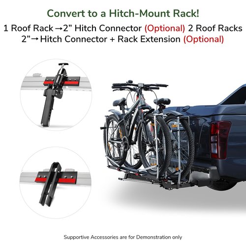 RYFA Rapid Roof Rack for Bike/Cycle | for Van, Camper, Passenger Vehicle & RV/Travel Trailer | Fits 16"- 29" Wheels | Payload: 34kg/75lb
